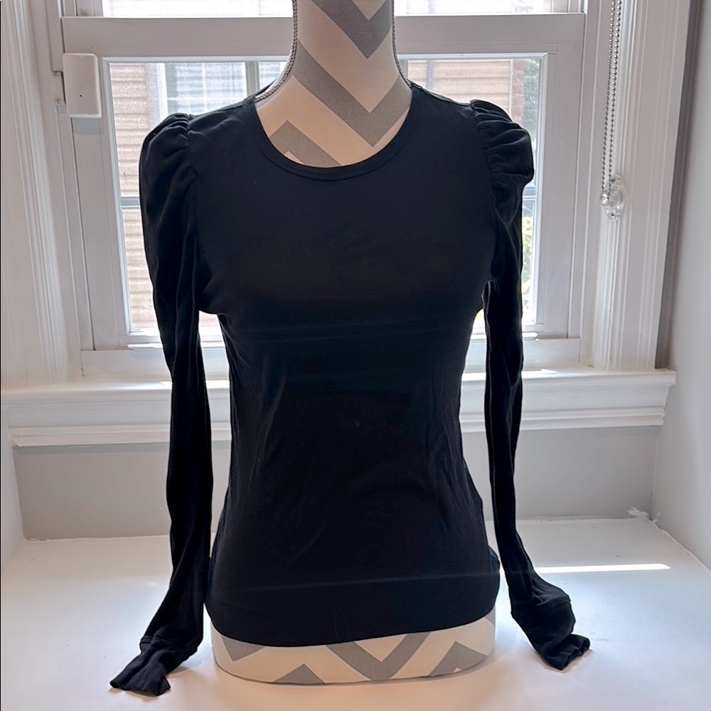 Splendid Black Long Sleeve Knit Top
